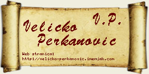 Veličko Perkanović vizit kartica
